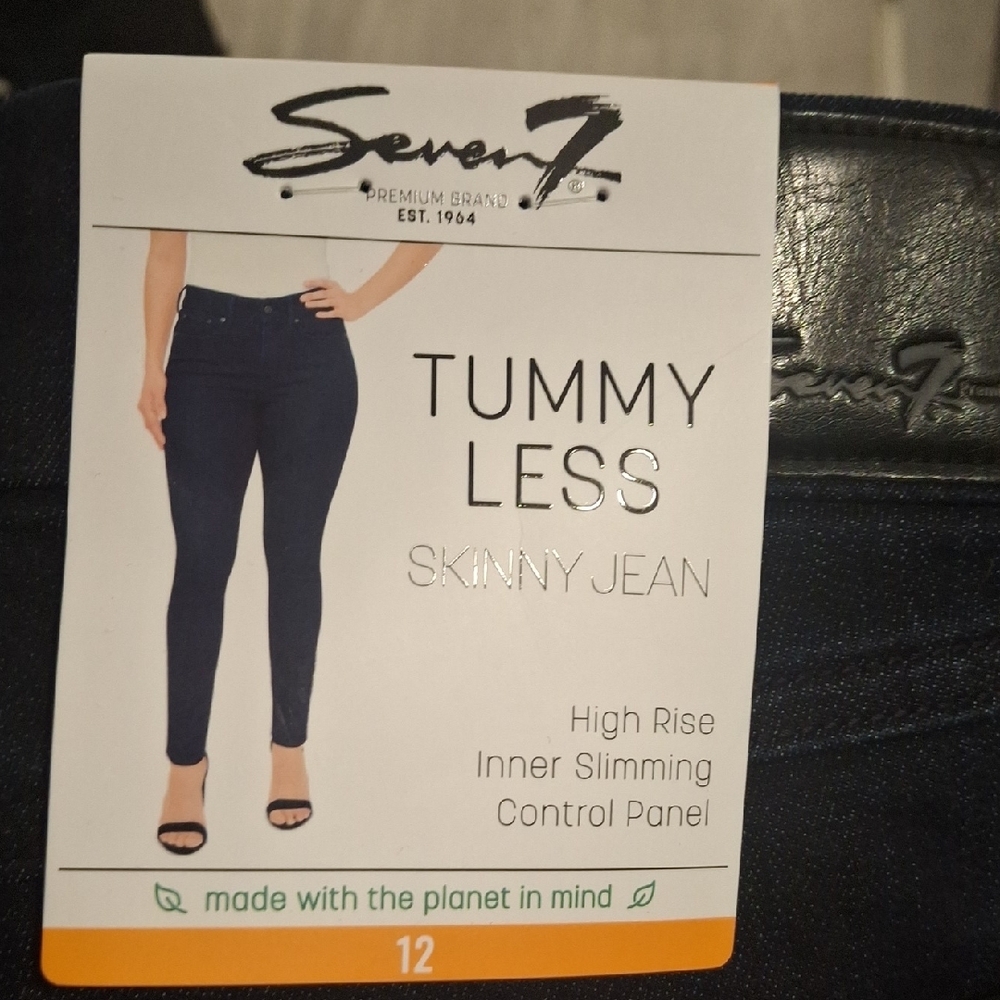 Seven7 Dark Blue Skinny Jeans